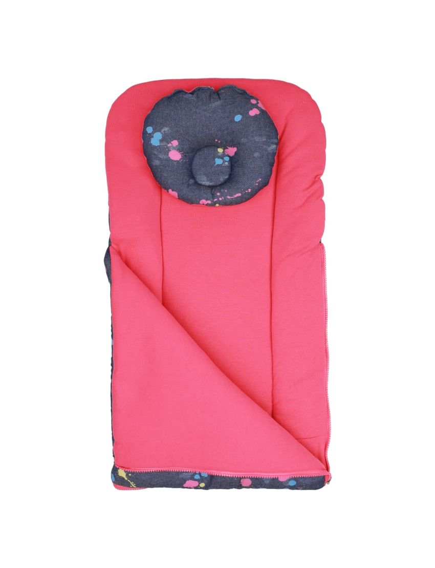 Zubaida's Carry Nest Blue & Pink with Color Splash Print