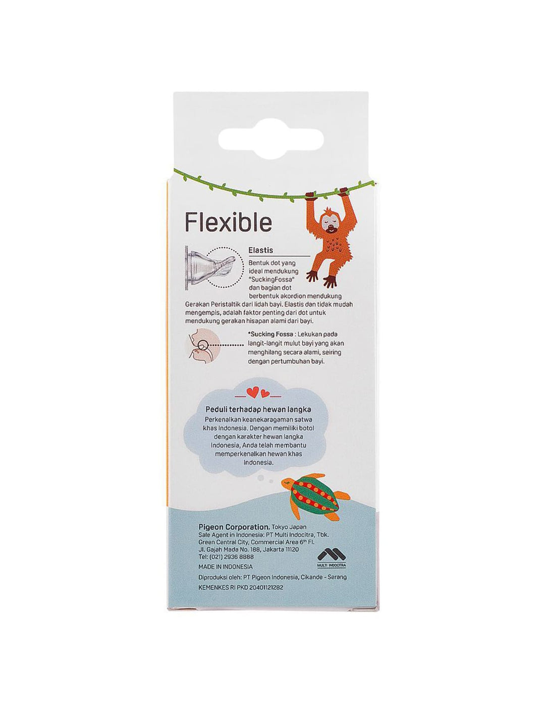 Zubaida's Pigeon Flexible SN Feeder PP RP 50ML Orangutan - A79396