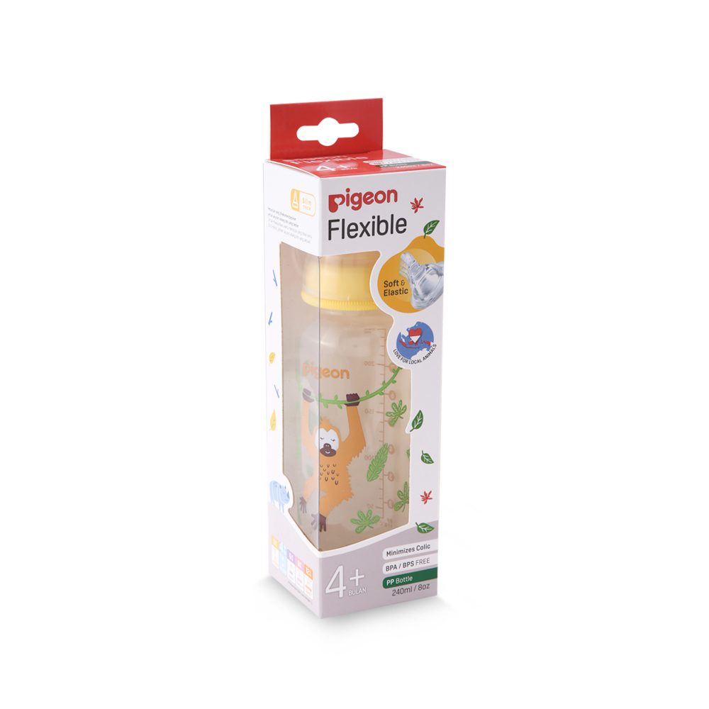 Pigeon Flexible Feeder PP RP 240ml Orangutan - A79406