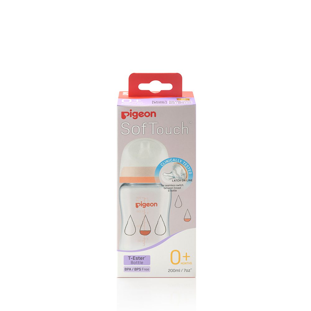 Pigeon Softouch Wide Neck Feeder T-Ester 200ml Dewdrop - A79448