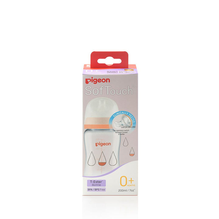 Pigeon Softouch Wide Neck Feeder T-Ester 200ml Dewdrop - A79448