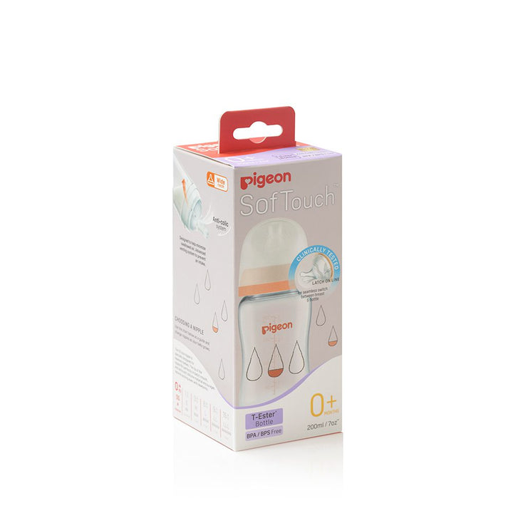 Pigeon Softouch Wide Neck Feeder T-Ester 200ml Dewdrop - A79448