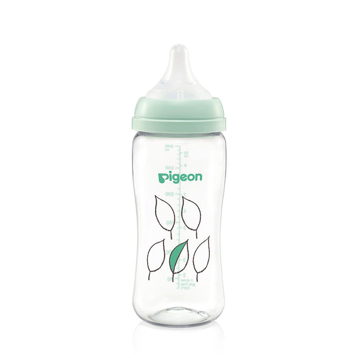 Pigeon Softouch Wide Neck Feeder T-Ester 300ml Leaf - A79451