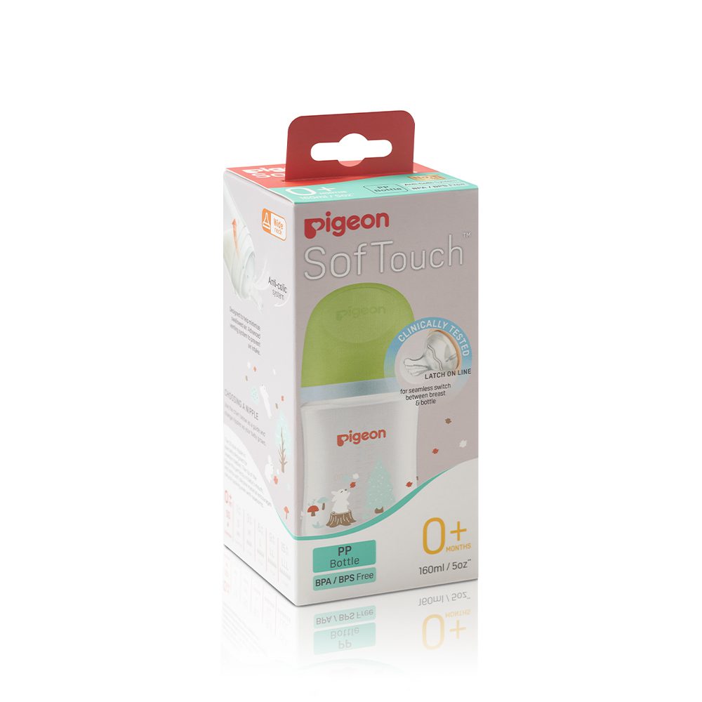 Pigeon SofTouch Wide Neck Feeder PP 160ML Rabbit - A79458