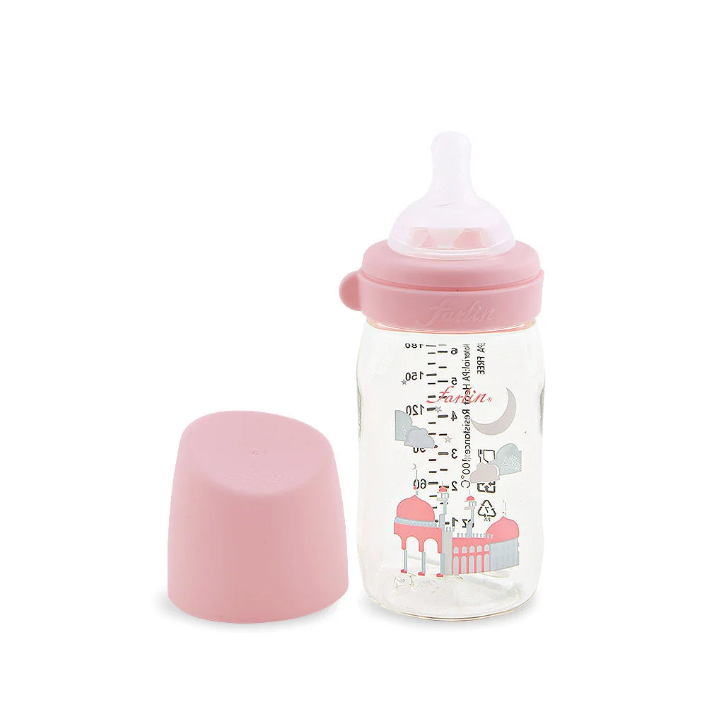 Zubaida's Farlin PA Feeding Bottle 180Ml-YE Pink - AB-A2001-02