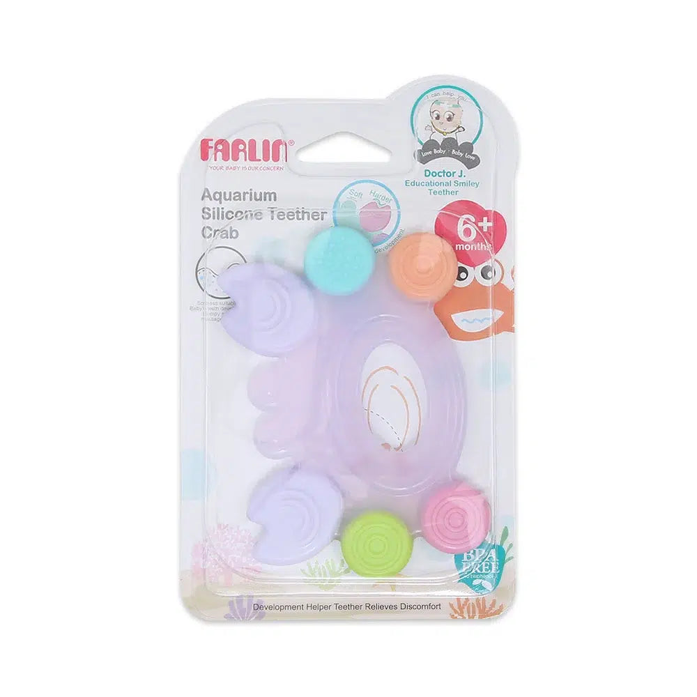 Zubaida's Farlin Silicone Teether Crab Purple - BB-20008