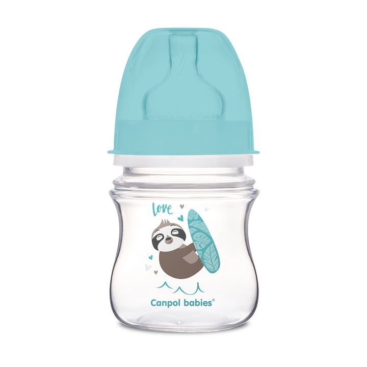 Canpol babies Easystart Anti-colic Wide Neck Bottle 120ml PP EXOTIC ANIMALS blue - 35/220