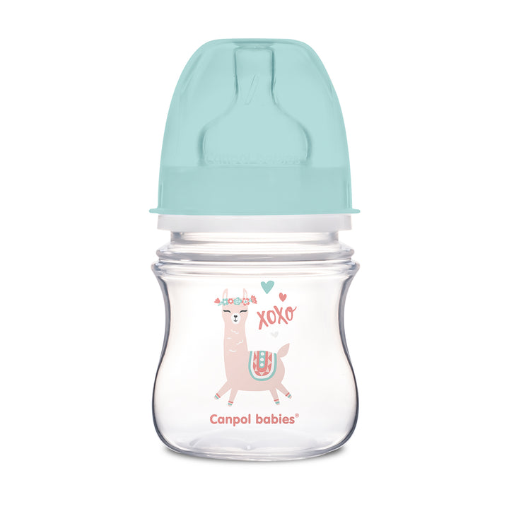 Canpol babies Easystart Anti-colic Wide Neck Bottle 120ml PP EXOTIC ANIMALS green - 35/220