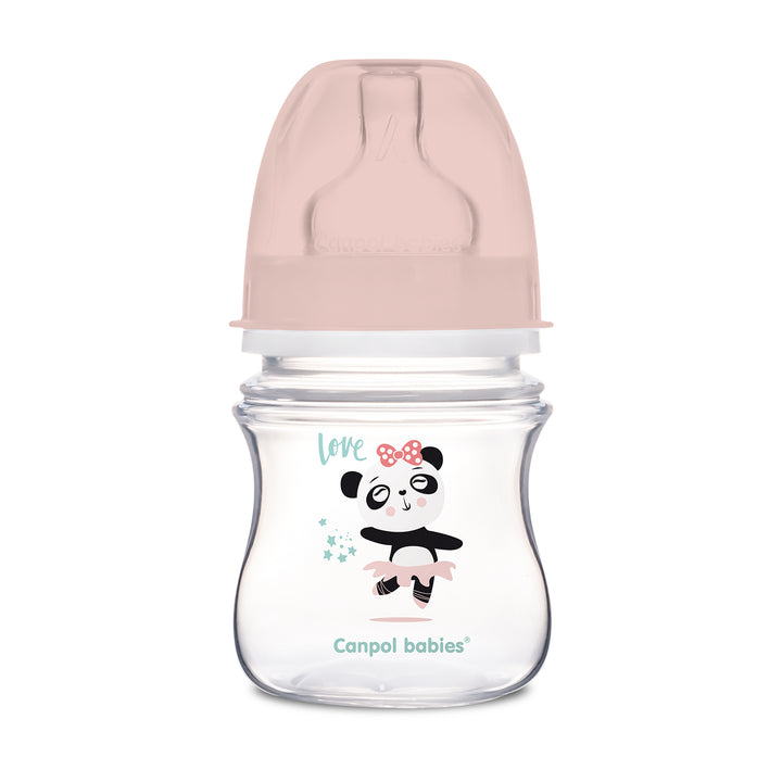 Canpol babies Easystart Anti-colic Wide Neck Bottle 120ml PP EXOTIC ANIMALS pink - 35/220_pin