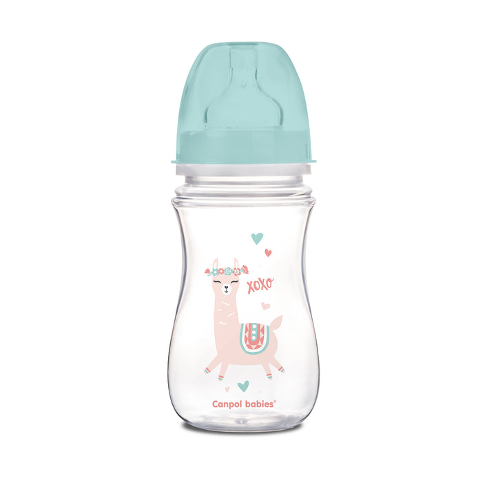 Canpol babies Easystart Anti-colic Wide Neck Bottle 240ml PP EXOTIC ANIMALS green - 35/221