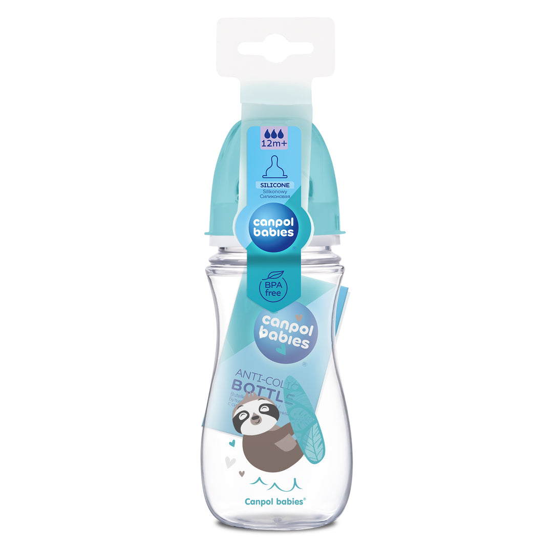 Canpol babies Easystart Anti-colic Wide Neck Bottle 300ml PP EXOTIC ANIMALS blue - 35/222