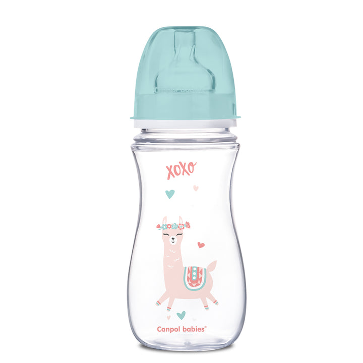 Canpol babies Easystart Anti-colic Wide Neck Bottle 300ml PP EXOTIC ANIMALS green - 35/222