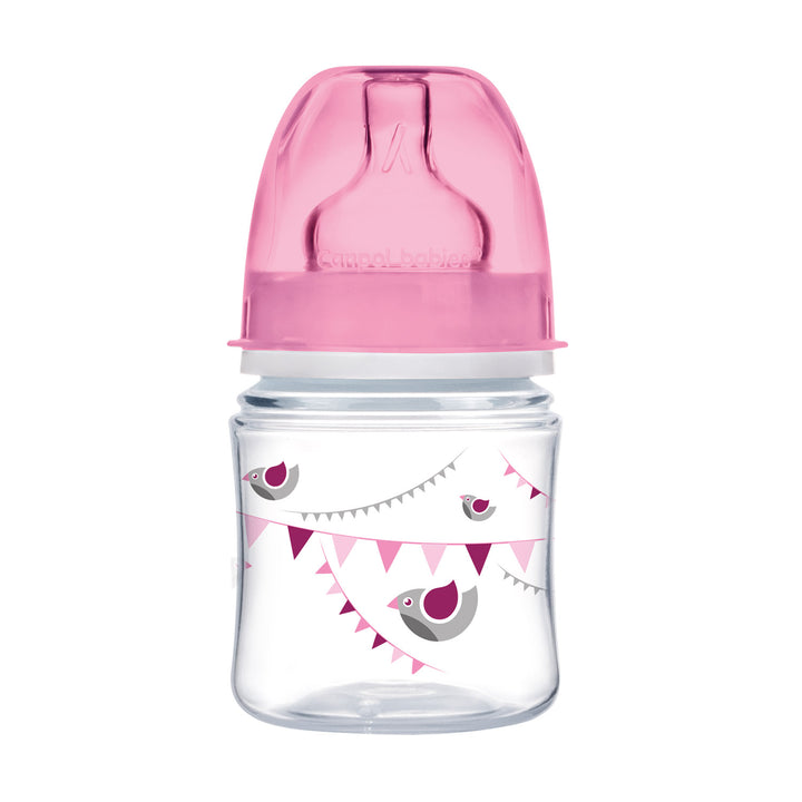 Canpol Babies EasyStart Anti-colic Wide Neck Bottle 120 ml PP LET'S CELEBRATE pink - 35/228