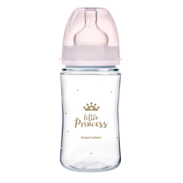 Zubaida's Canpol babies Anti-colic Wide Neck Bottle 240ml PP Easy Start ROYAL BABY pink - 35/234