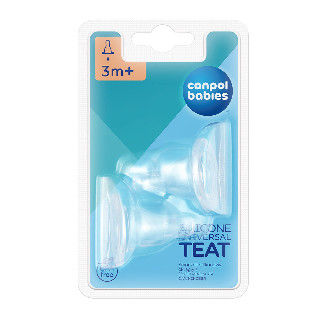 Canpol babies Silicon Universal Teat Variable for Narrow Neck Bottle 2 pcs - 18/330