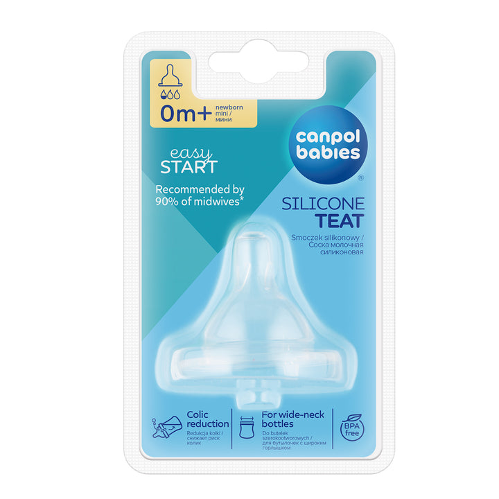 Canpol babies EasyStart Silicon Teat Mini for Wide Neck Bottle 1 pc - 21/719