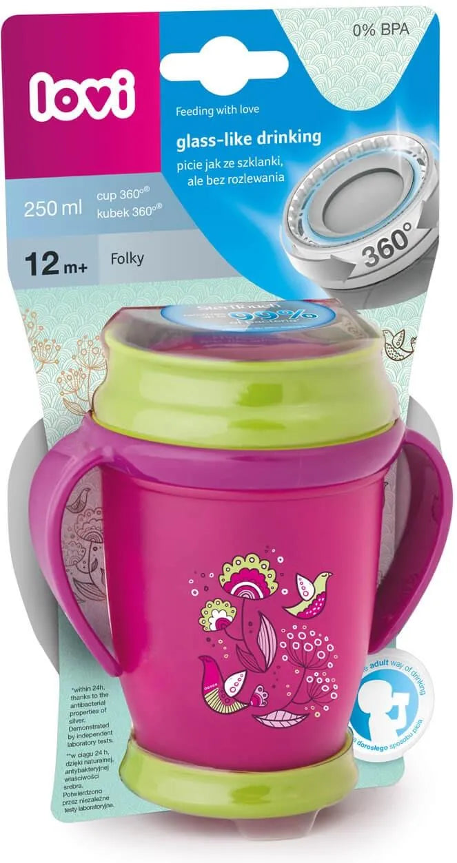 Lovi 360 Cup Mini 250 ml Folky Pink - 1/554