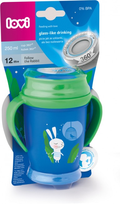 Lovi 360 Cup Junior Follow the Rabbit Unisex 250ml - 1/555