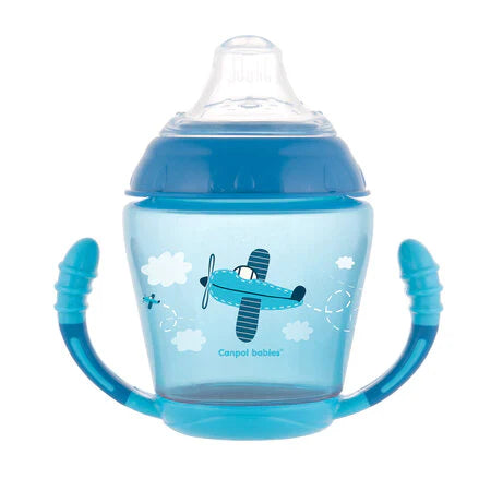 Canpol Babies Non-spill Cup Soft Silicon Spout 230ml TOYS Blue - 56/502