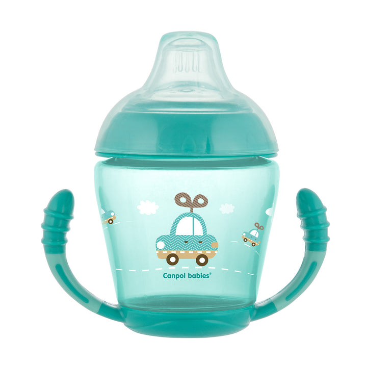 Canpol Babies Non-spill Cup Soft Silicon Spout 230ml TOYS Turquoise - 56/502