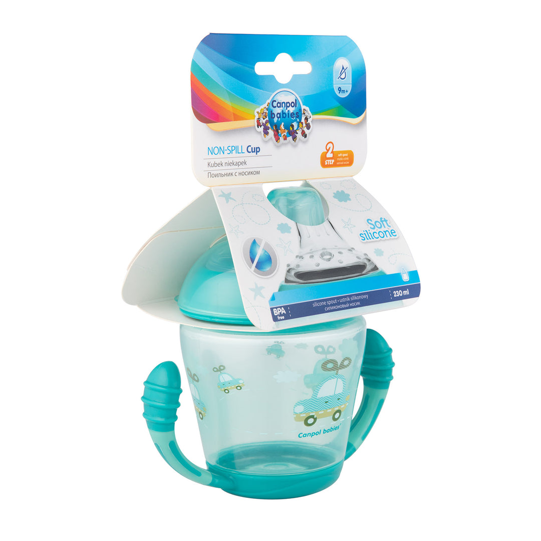 Canpol Babies Non-spill Cup Soft Silicon Spout 230ml TOYS Turquoise - 56/502