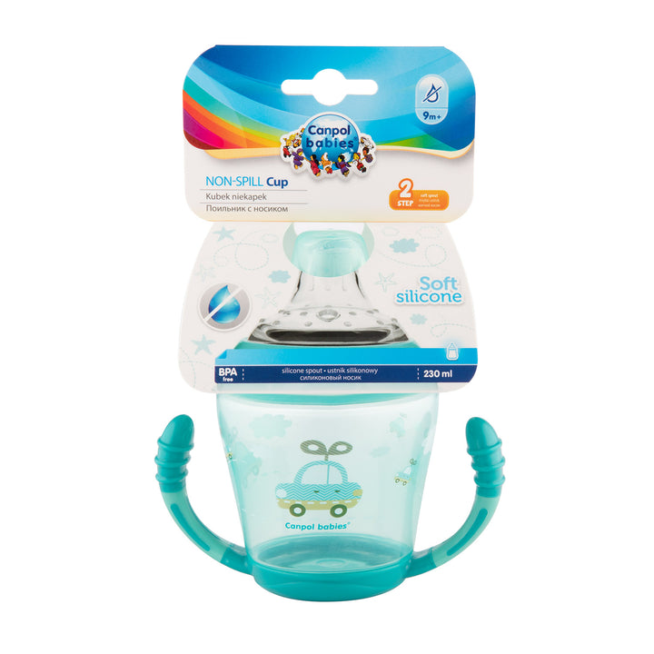 Canpol Babies Non-spill Cup Soft Silicon Spout 230ml TOYS Turquoise - 56/502