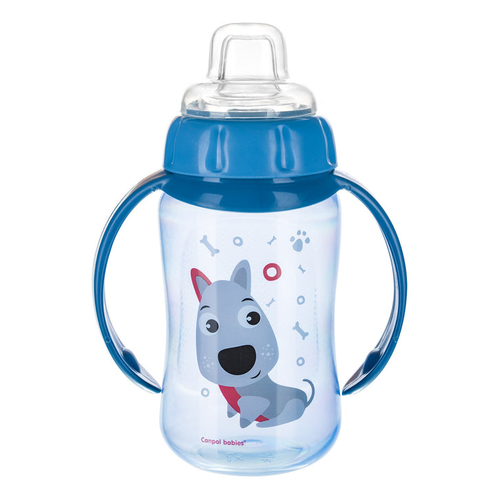 Canpol Babies Training Cup Silicon Spout 320ml CUTE ANIMALS Blue - 56/512