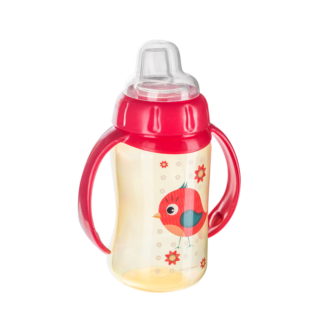 Canpol Babies Training Cup Silicon Spout 320ml CUTE ANIMALS Red - 56/512