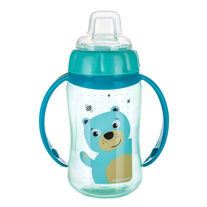 Canpol Babies Training Cup Silicon Spout 320ml CUTE ANIMALS Turquoise - 56/512