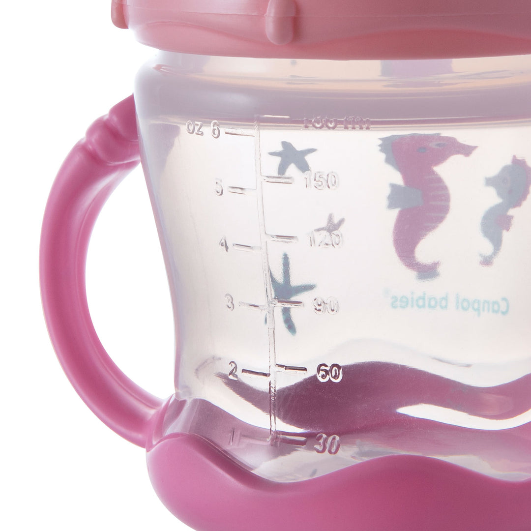 Zubaida's Canpol Babies Non-spill Cup Silicon Spout 180ml LOVE&SEA Pink - 57/300 - Zubaidas Official™