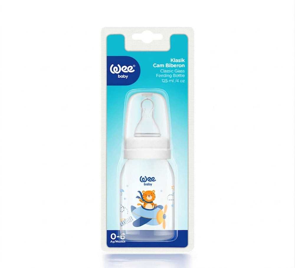 Wee Baby Classic Glass Feeding Bottle 125ml 0-6Month Lion at Zubaidas Official Pakistan