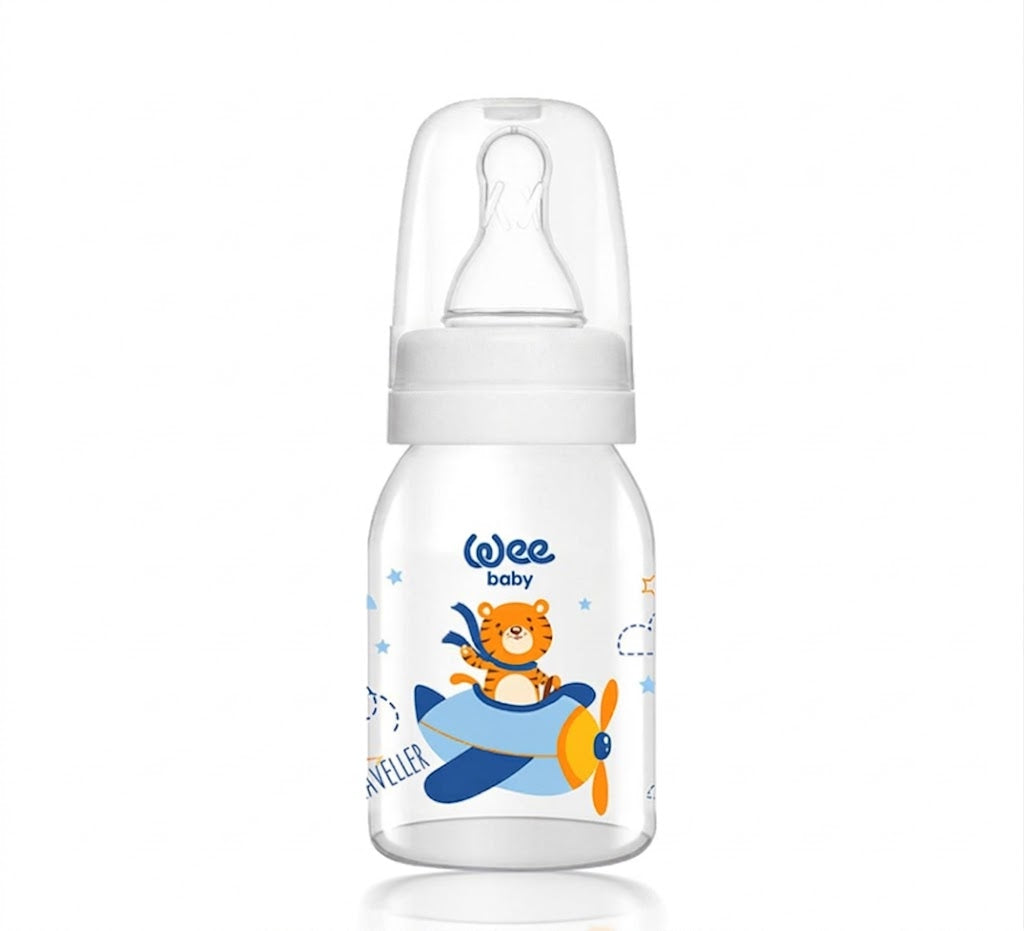 Wee Baby Classic Glass Feeding Bottle 125ml 0-6Month Lion at Zubaidas