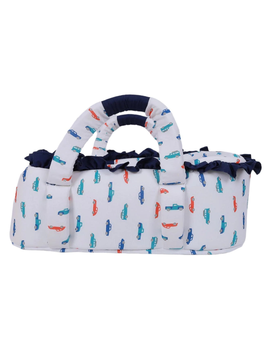 Carry Crib Navy Blue & White - Cars