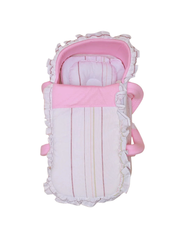 Carry Crib Pink & White - Stripes