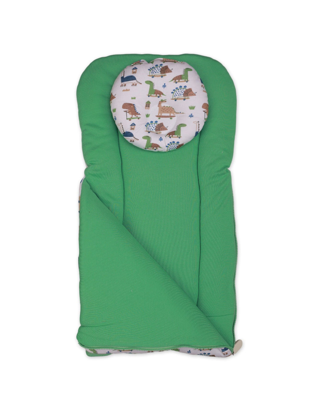 Carry Nest with Pillow Green Dino Theme for Boys