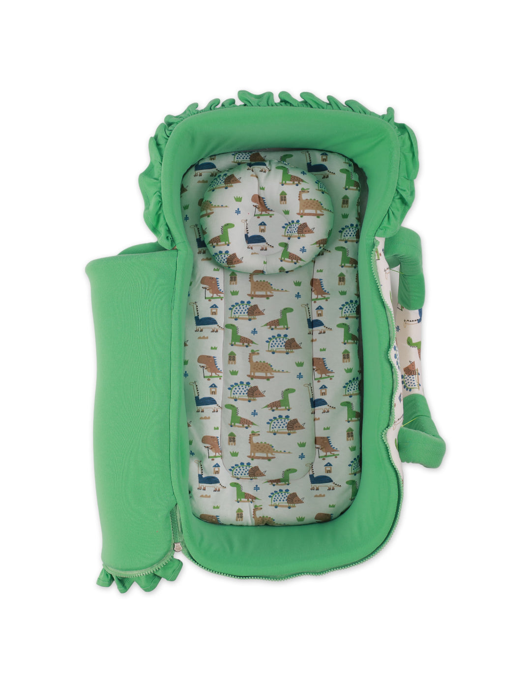 Carry Crib with Green Dino Theme