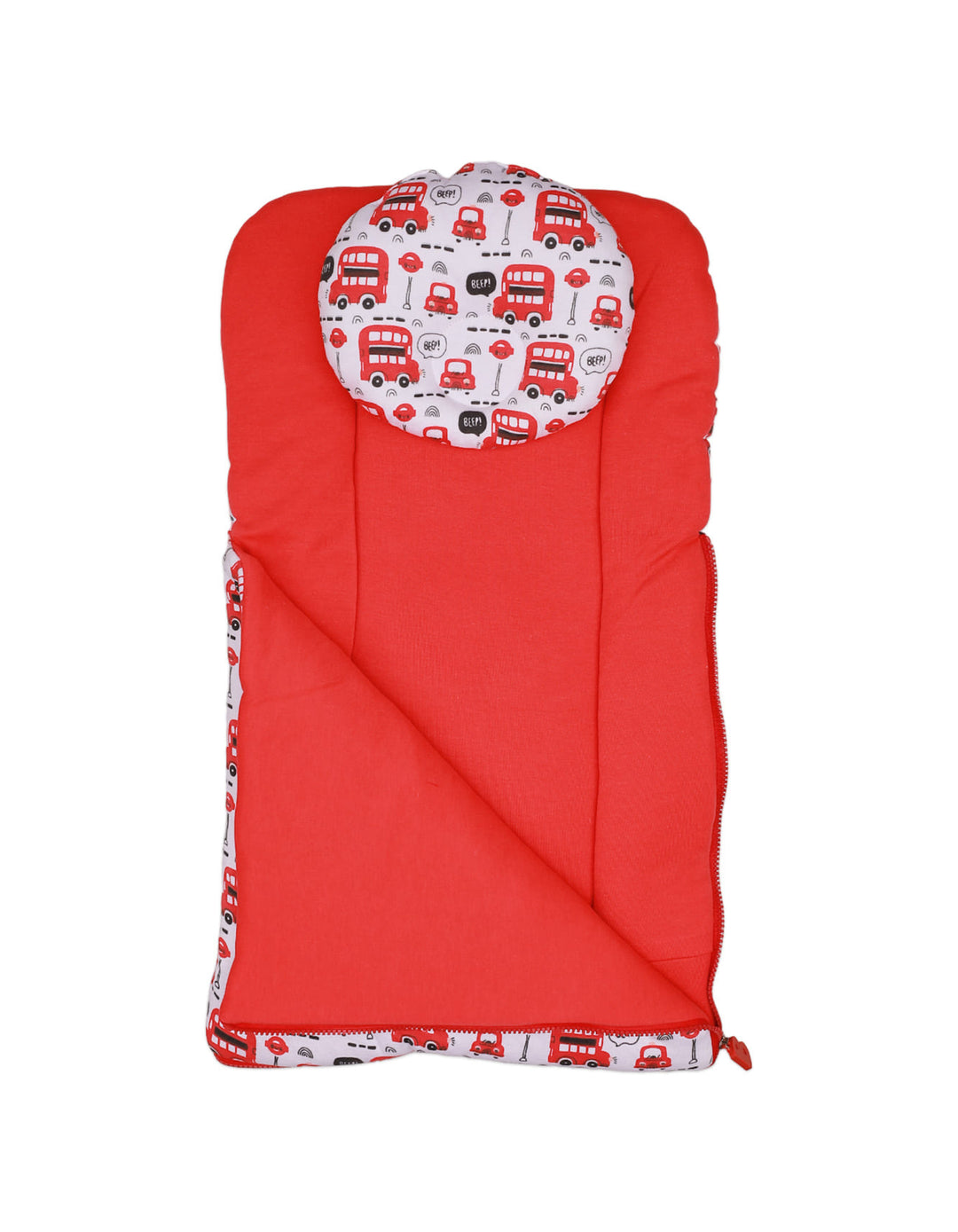 Carry Nest with Pillow Red Bus Theme