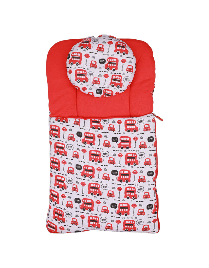 Carry Nest with Pillow Red Bus Theme