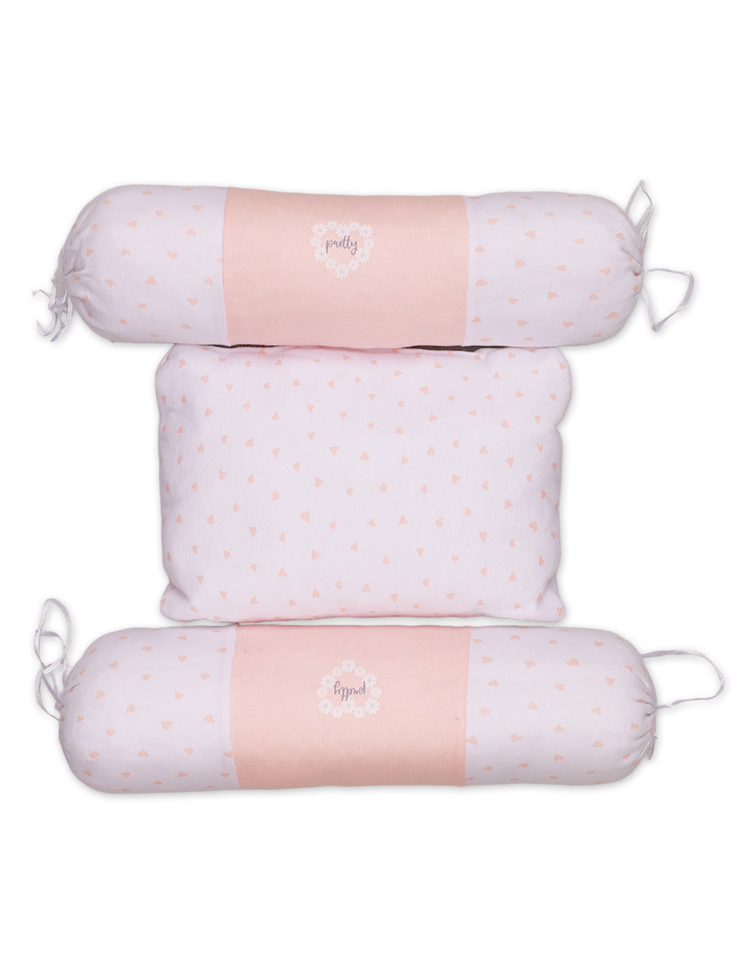 Pillow Set Pink Heart Blossom Theme for Girls