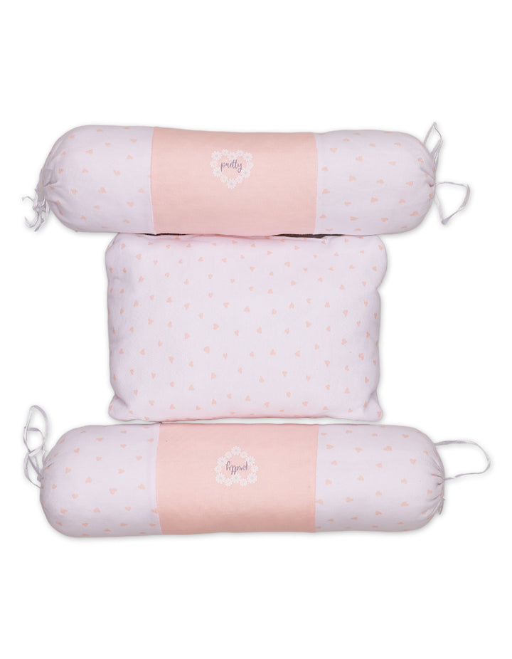 Pillow Set Pink Heart Blossom Theme for Girls