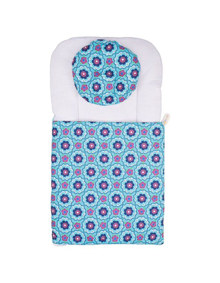 Carry Nest Blue with Florals Print