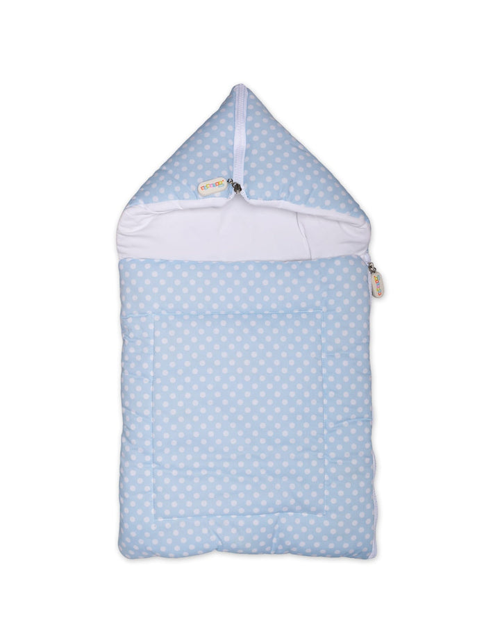 Carry Nest Zipper Blue Polka