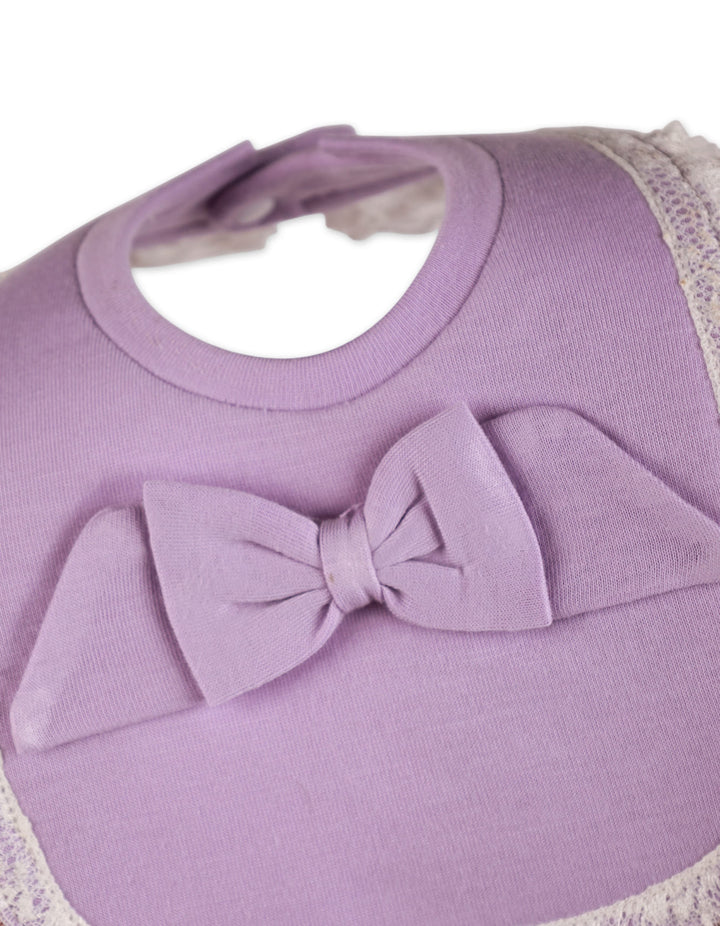 Zubaida's Formal Bib with Lace for Girls