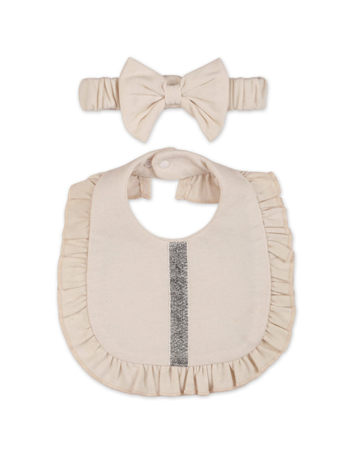 Zubaida's Formal Bib with Headband for Girls