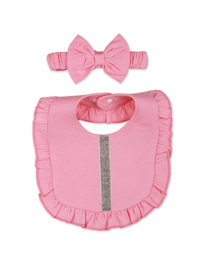 Zubaida's Formal Bib with Headband for Girls