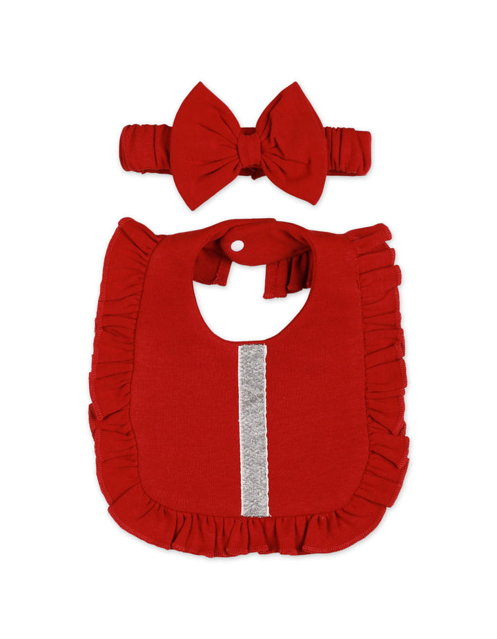 Zubaida's Formal Bib with Headband for Girls