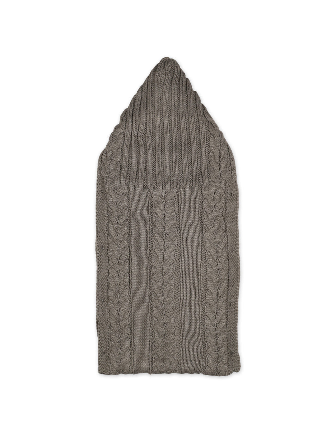 Newborn Hooded Woolen Carry Nest Cable Knit Pattern Grey at Zubaidas