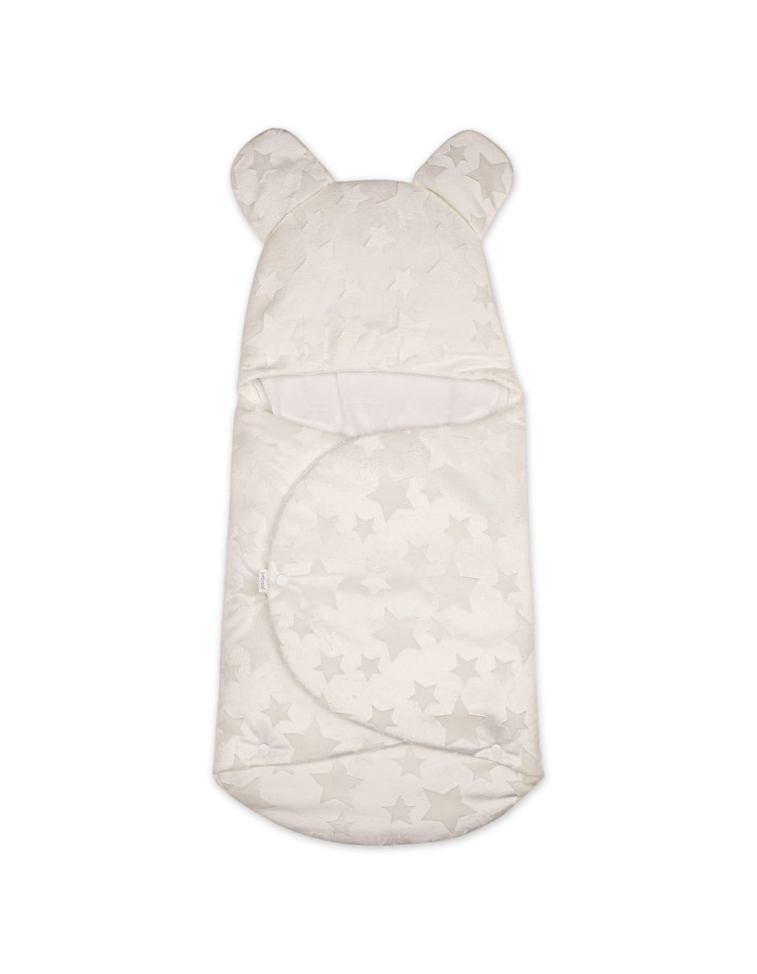 Newborn Hooded Swaddle Wrap Stars Off White at Zubaidas
