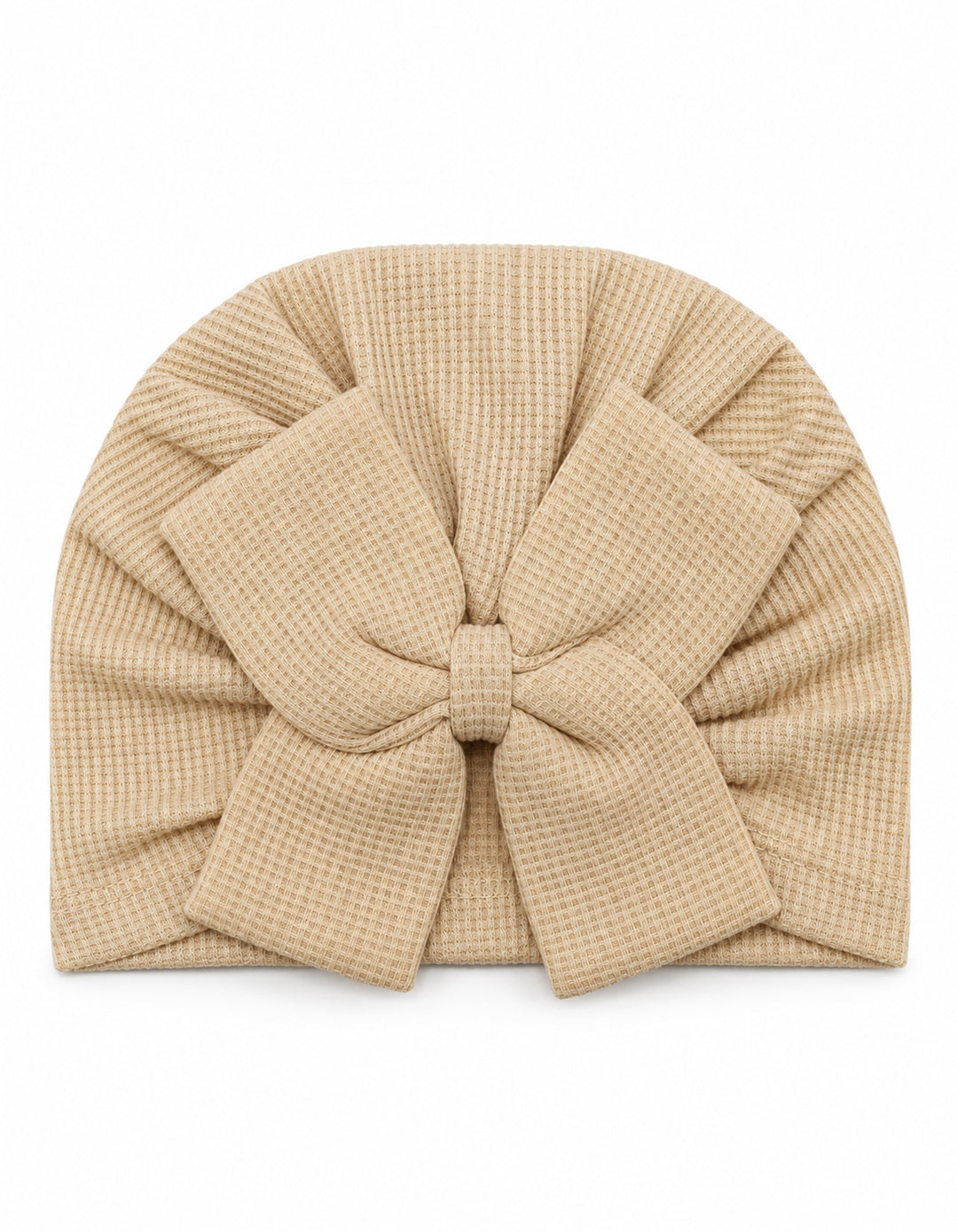 Baby Girl Turban Bow Cap Beige at Zubaidas