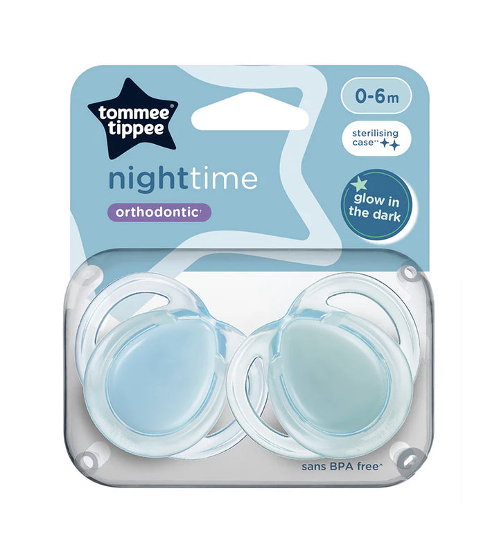 Zubaida's Tommee Tippee 0-6M Green Soother Night Time Pack of 2 - TT 433380 - Zubaidas Official™